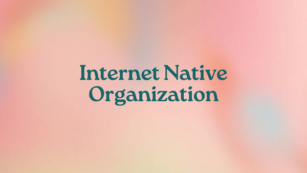 Internet Native Organization